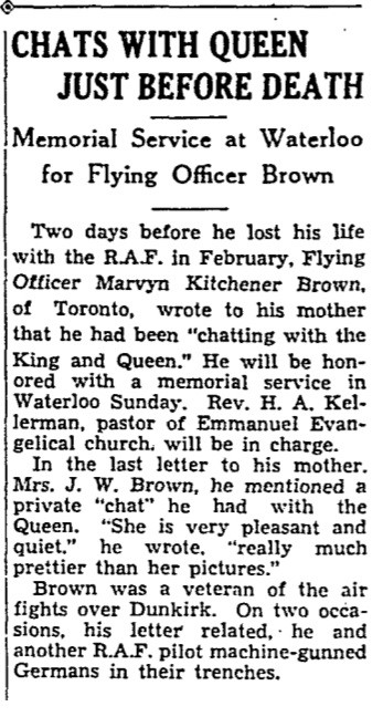 Toronto Star, March, 1941